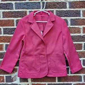 Vintage 80s girls 7 Rosebud Duds red western prairie boho blazer jacket